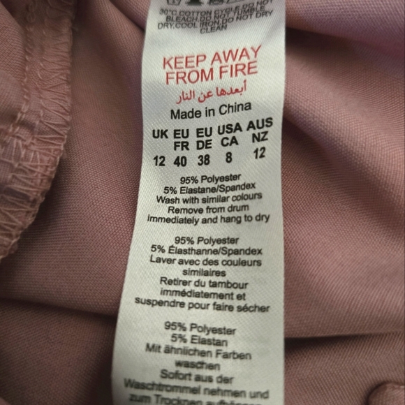 Pink Corset Detail Bardot Wide Leg Maternity Jumpsuit size 8 - Picture 7 of 16